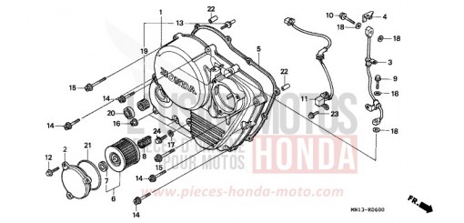 KURBELGEHAEUSEABDECKUNG XR600RS de 1995